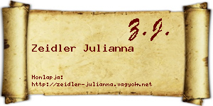 Zeidler Julianna névjegykártya